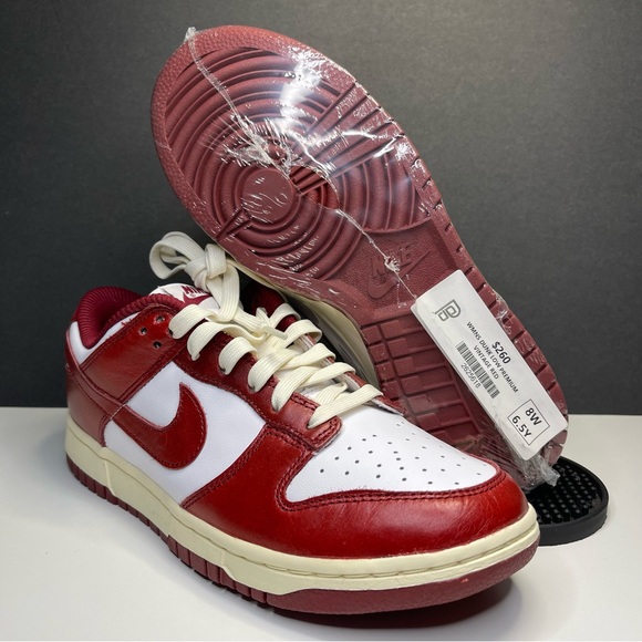 Nike Dunk Low Premium Vintage Team Red White FJ4555-100 Women's Size